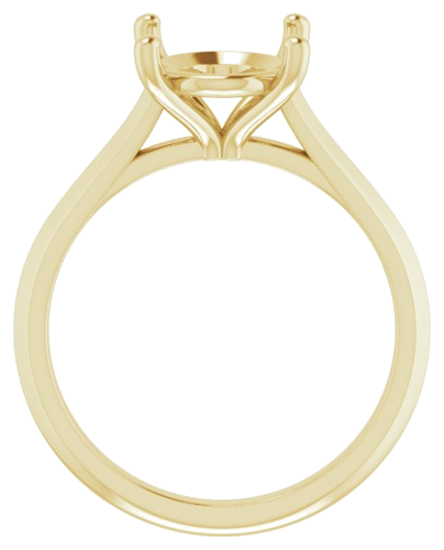 14K Yellow 11x9 mm Oval Solitaire Engagement Ring Mounting (2)
