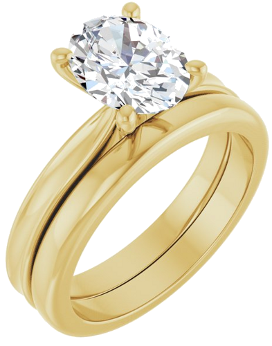 Sužadėtuvių Žiedas 14k yellow gold Oval 9mm x 7mm (6)