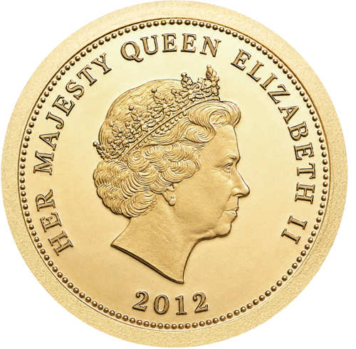 2012 Napoleon Tristan da Cunha 1/2 Crown Gold Coin (2)