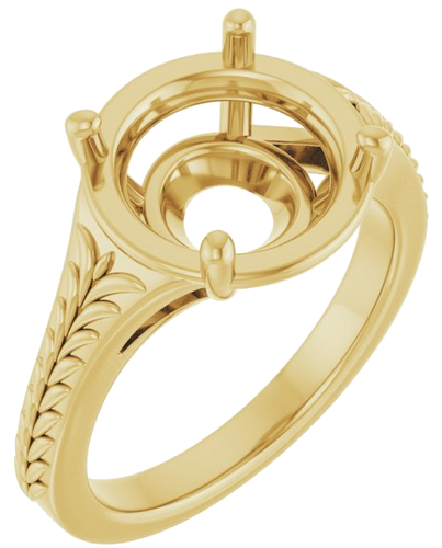 Sužadėtuvių Žiedas „Solitaire“ 14k yellow gold Round 10mm (1)