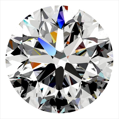 0.5 carat E-VVS2 Very Good cut Natūralus Round Deimantas (1)