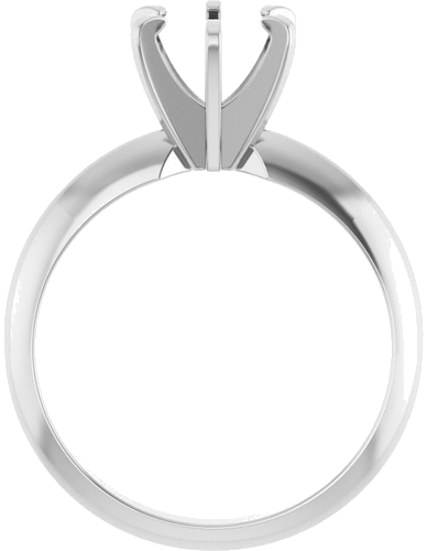 14K White 6.4 mm Round Engagement Ring Mounting (2)