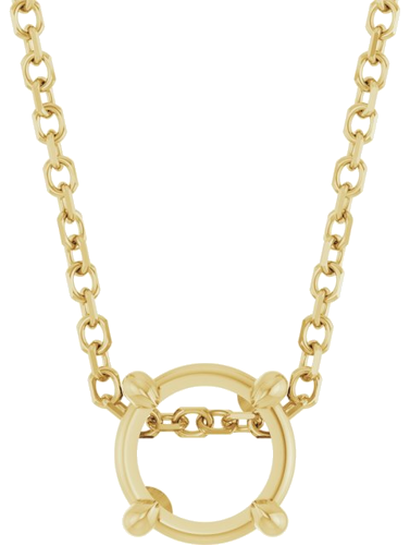 Pakabukas „Solitaire Slide“ 14k yellow gold Round 5.5mm (1)