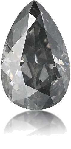 0.28 carat Fancy Gray-SI2 Natūralus Pear Deimantas (1)