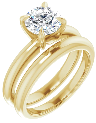 Sužadėtuvių Žiedas „Claw-Prong Solitaire“ 14k yellow gold Round 7mm (6)