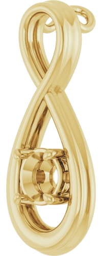 Pakabukas „Infinity-Inspired Solitaire“ 14k yellow gold Round 4.4mm (2)