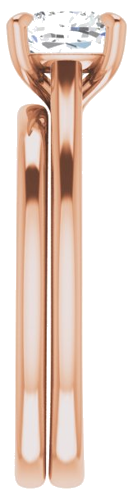 14K Rose  6 mm Cushion Solitaire Engagement Ring Mounting (9)