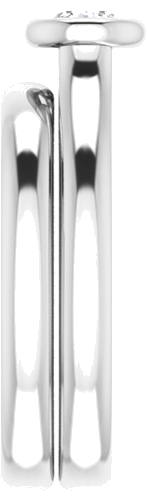Sužadėtuvių Žiedas „Bezel-Set Solitaire“ 585 Baltojo Aukso Round 4.1mm (9)