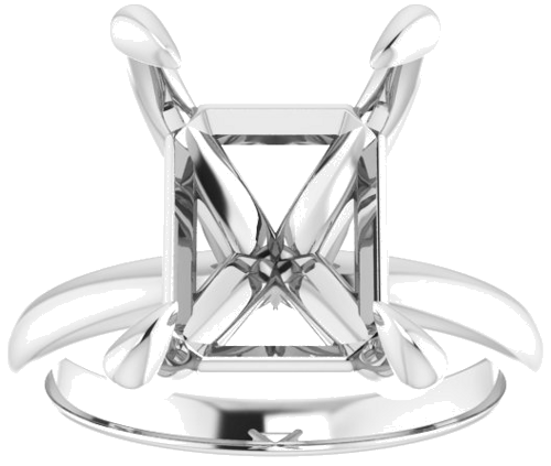 Sužadėtuvių Žiedas „Solitaire“ 585 Baltojo Aukso Emerald 12mm x 10mm (3)