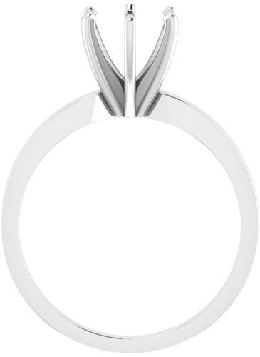 Sužadėtuvių Žiedas „Solitaire“ 585 Baltojo Aukso Round 6.6mm x 7.2mm (2)