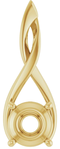 Pakabukas „Infinity-Inspired Solitaire“ 14k yellow gold Round 8mm (1)