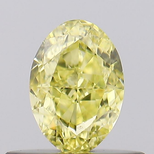 0.5 carat Fancy Intense Yellow-SI1 Natūralus Oval Deimantas (1)