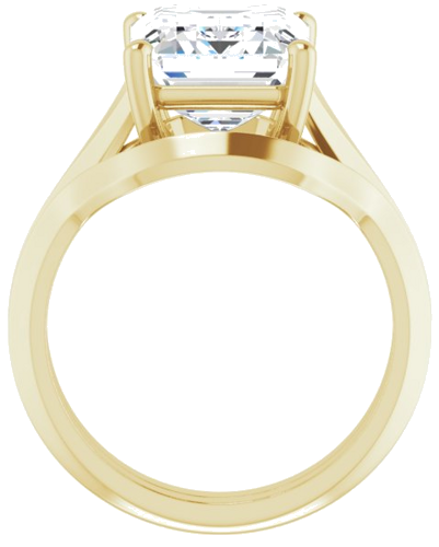 Sužadėtuvių Žiedas „Solitaire Split Shank“ 14k yellow gold Emerald 11mm x 9mm (7)