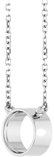 Pakabukas „Bezel-Set Solitaire“ 14k white gold Round 6.5mm (2)