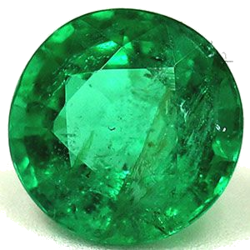 0.6 carat GREEN Round Smaragdas (1)