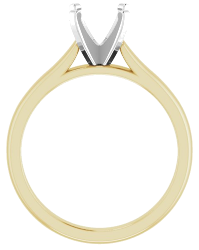 Sužadėtuvių Žiedas „Solitaire“ 14k yellow/white gold Round 7mm (2)