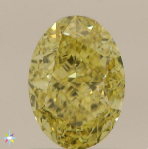1.37 carat Fancy Intense  Yellow-SI1 Natūralus Oval Deimantas (1)