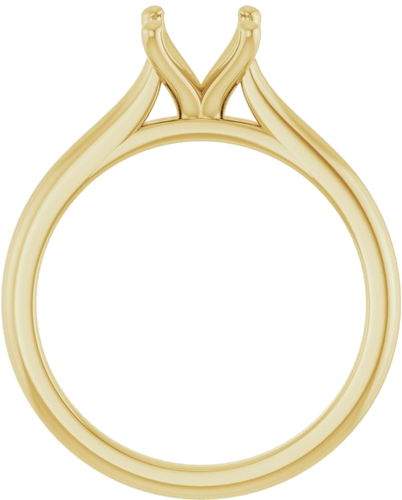 Sužadėtuvių Žiedas „Accented“ 18k yellow gold Oval 8mm x 6mm (2)