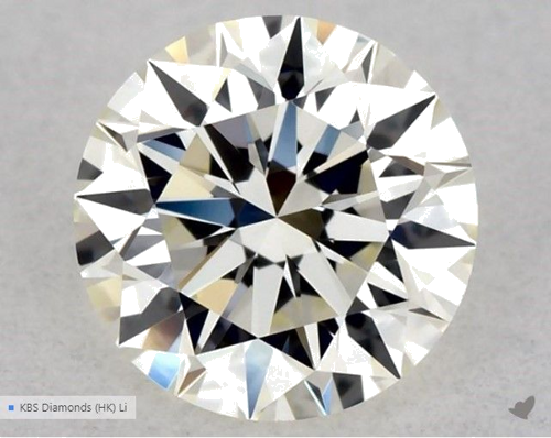 0.52 carat K-VVS2 Excellent cut Natūralus Round Deimantas (1)