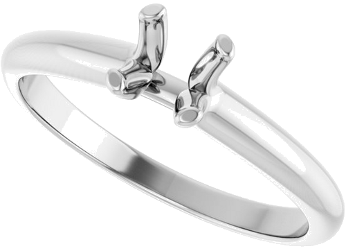 Sužadėtuvių Žiedas „Solitaire“ 585 Baltojo Aukso Round 5.2mm (5)