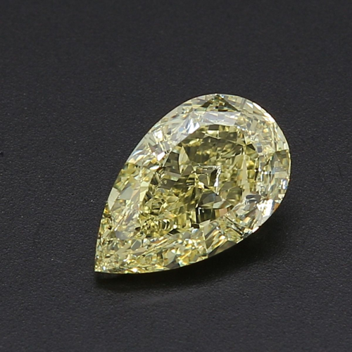 2.01 carat Fancy Yellow-SI1 Natūralus Pear Deimantas (1)