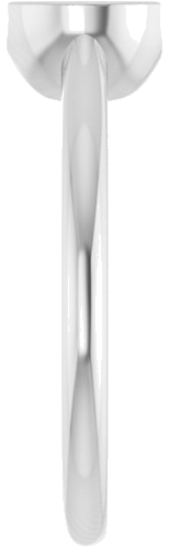 Sužadėtuvių Žiedas „Half Bezel Solitaire“ 585 Baltojo Aukso Round 6mm (4)