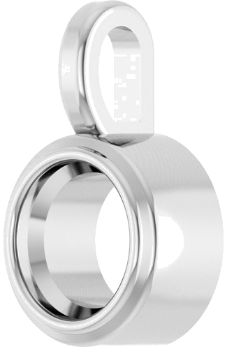 Pakabukas „Solitaire“ 585 Baltojo Aukso Round 4mm (2)