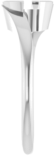 Sužadėtuvių Žiedas „Half-Bezel Solitaire“ 14k white gold Round 6.5mm (4)