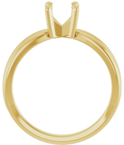 14K Yellow 6.5 mm Round Split Shank Engagement Ring Mounting (2)