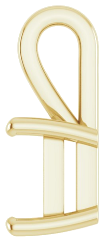 Pakabukas „Solitaire“ 585 Geltonojo Aukso Emerald 10mm x 8mm (3)