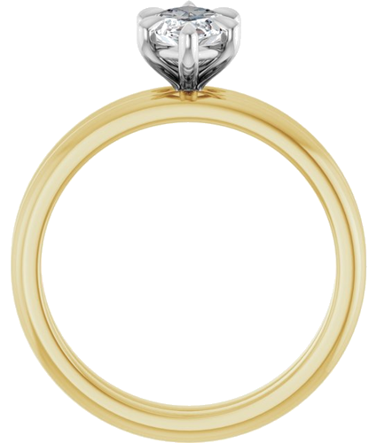 Sužadėtuvių Žiedas „Claw-Prong“ 14k yellow/white gold Marquise 10mm x 5mm (7)