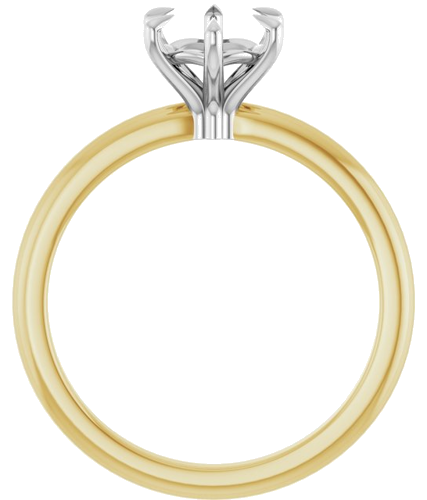 Sužadėtuvių Žiedas „Solitaire“ 14k yellow/white gold Round 6.5mm (2)
