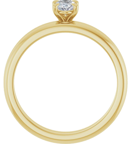 Sužadėtuvių Žiedas „Claw-Prong“ 14k yellow gold Oval 6mm x 4mm (7)