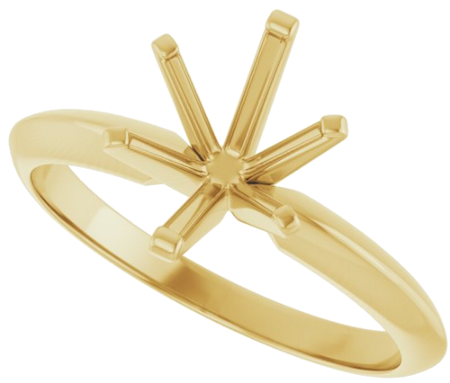 14K Yellow 9x7 mm Oval 6-Prong Solitaire Engagement Ring Mounting (5)