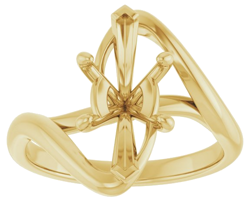 Sužadėtuvių Žiedas „Bypass“ 14k yellow gold Marquise 13mm x 6.5mm (3)