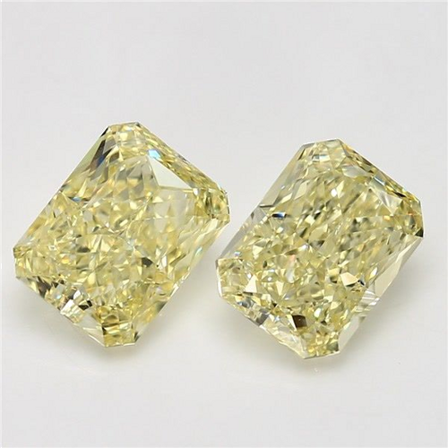 3.32 carat Faint Yellow-VS2 Natūralus Radiant Deimantas (1)