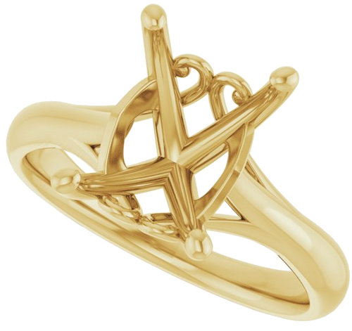 Sužadėtuvių Žiedas „Solitaire“ 14k yellow gold Emerald 10mm x 8mm (5)
