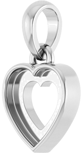 Pakabukas „Cabochon Heart“ 925 Sidabro Heart Shape 6mm (2)