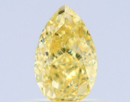 0.53 carat Fancy Intense Yellow-VVS2 Natūralus Pear Deimantas (1)