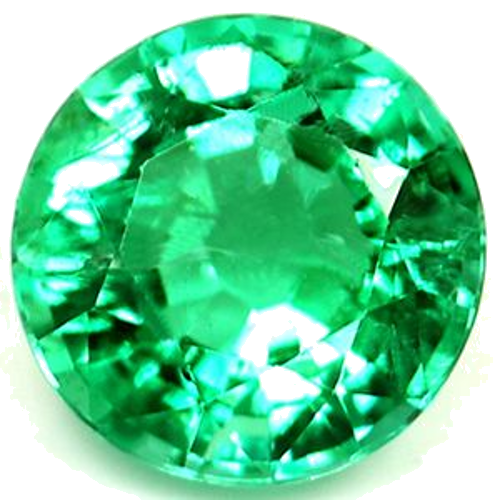 0.6 carat GREEN Round Smaragdas (1)