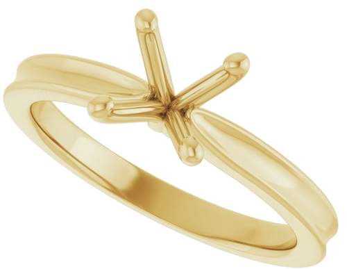 Sužadėtuvių Žiedas 14k yellow gold Round 6.5mm (5)