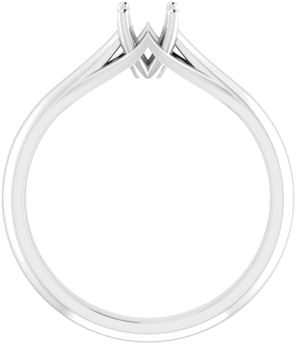 Sužadėtuvių Žiedas „Solitaire“ 585 Baltojo Aukso Round 4.4mm (2)