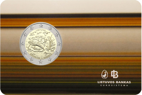 2021 Литва Биосферный резерват Жувинтас монета 2 евро BU в карточке (1)