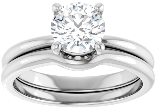 14K White 6.5 mm Round Solitaire Engagement Ring Mounting (8)