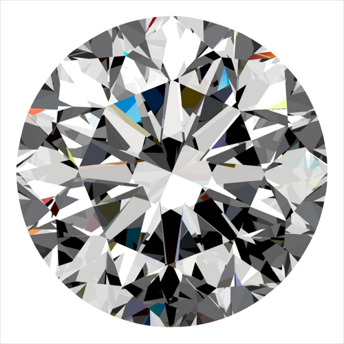 0.4 carat H-VS1 GD cut Natūralus Round Deimantas (1)