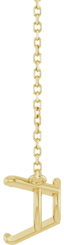 14K Yellow 8 mm Round Solitaire 18  Necklace Mounting (3)