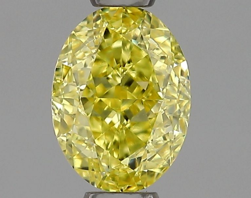 0.51 carat Fancy Intense Yellow-SI1 Natūralus Oval Deimantas (1)
