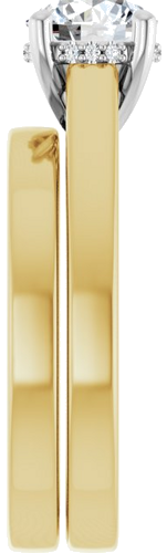Sužadėtuvių Žiedas „Hidden Halo-Style“ 14k yellow/white gold Round 6.5mm (9)