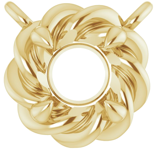 Pakabukas „Claw-Prong Rope“ 585 Geltonojo Aukso Round 4mm (1)