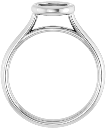 Sužadėtuvių Žiedas „Bezel-Set Solitaire“ 950 Platinos Round 6.5mm (2)